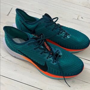 Nike Men's Teal and Orange Athletic Shoes